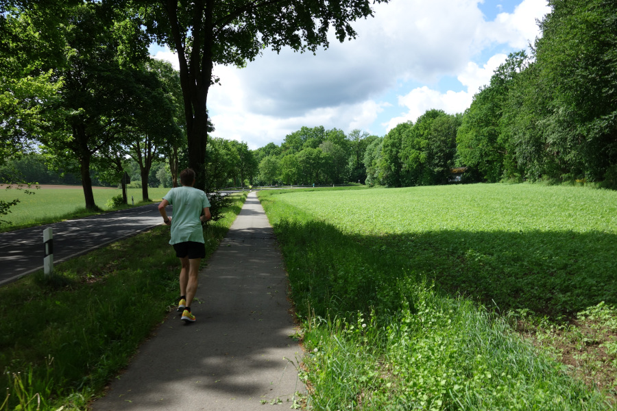 Radweg mit Gegenwind